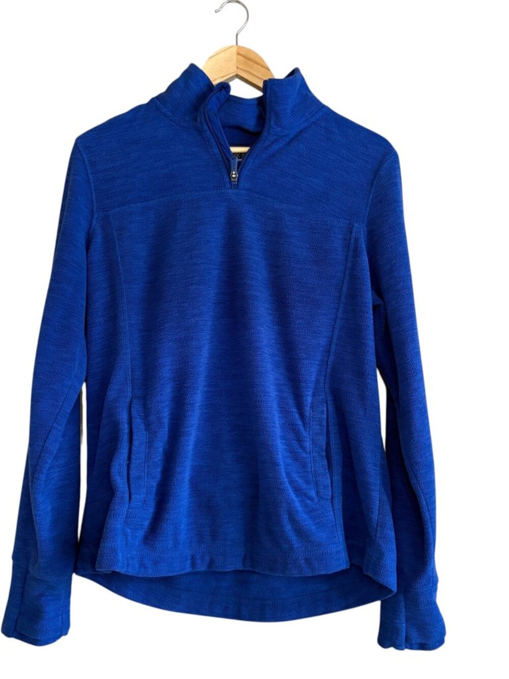 Tek Gear Royal Blue Fleece Quarter Zip Pullover Sweater L